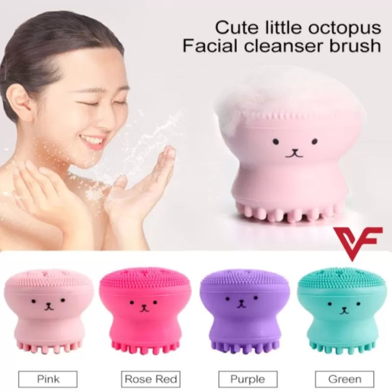 1 Pcs Silicone Facial Cleansing Brush Face Cleaning Makeup Cleaner Tool Skin Care Deep Pore Exfoliator Black Heads Removal Manicure Pedicure Beauty - Oshi.pk - Buy & Sell Online