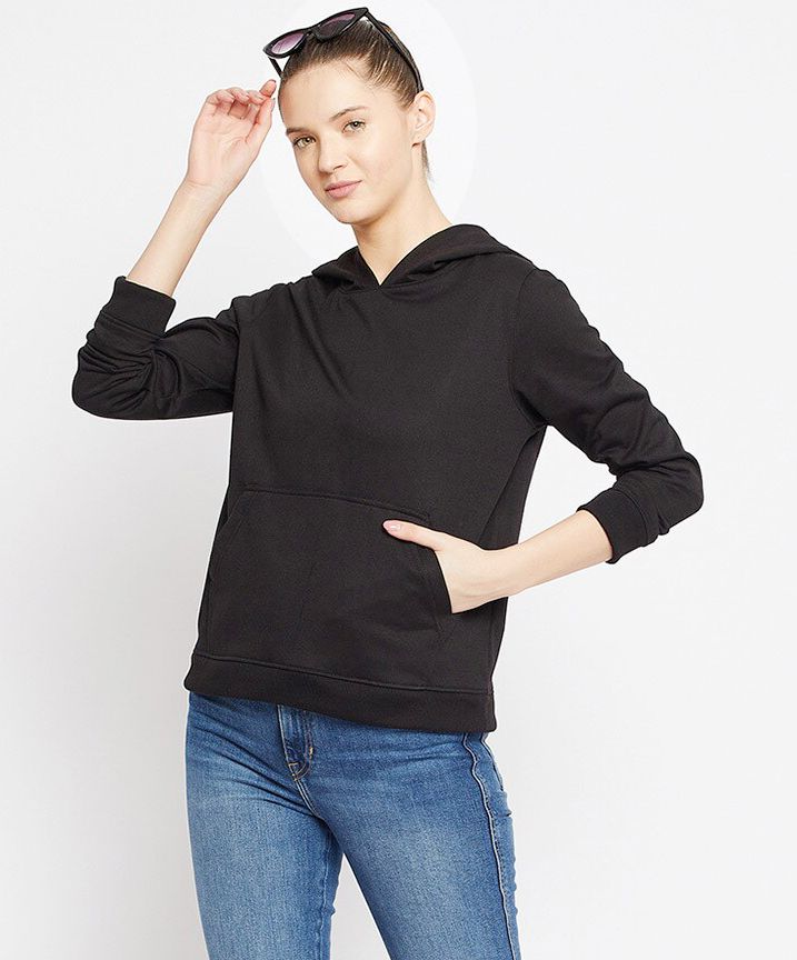 1 x Kangaroo Plain Hoodie For Women & Girls - Oshi.pk - Buy & Sell Online