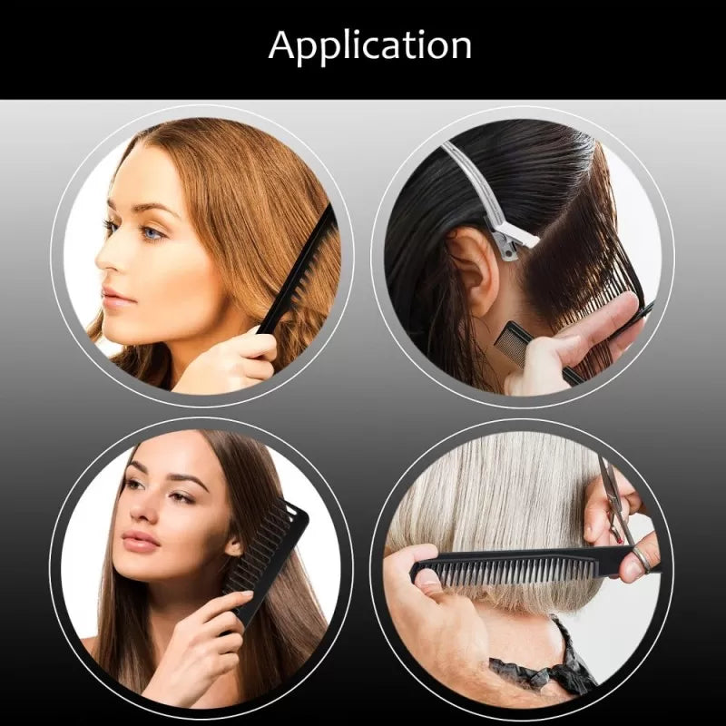 10 Hair Comb Set Salon Series Professional Plastic Hair Combs Hair Salon Hair Styling Combs Set Kit Comb Kit with Transparent Pouch Organizer - Oshi.pk - Buy & Sell Online