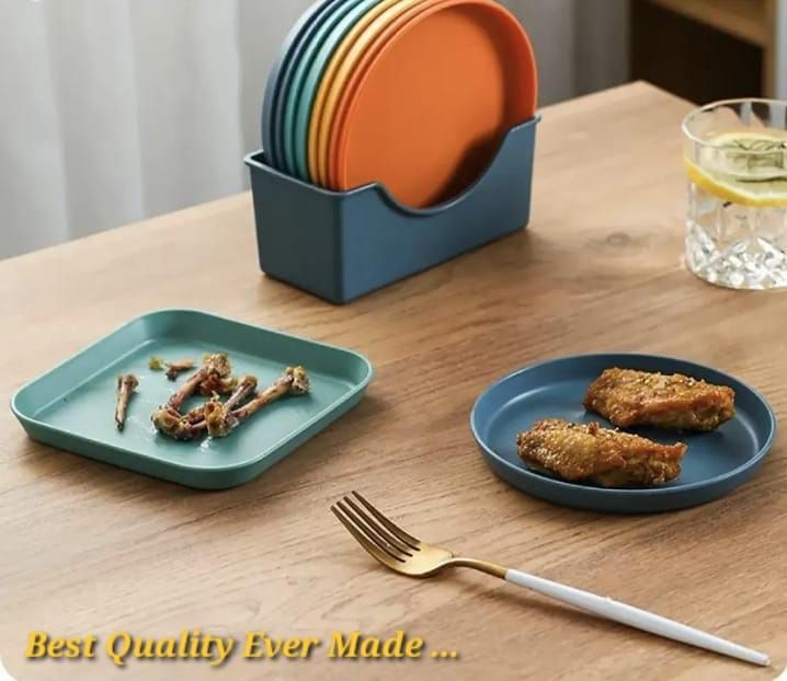 8 Pcs Plates with Stand Dinner plate - Oshi.pk - Buy & Sell Online