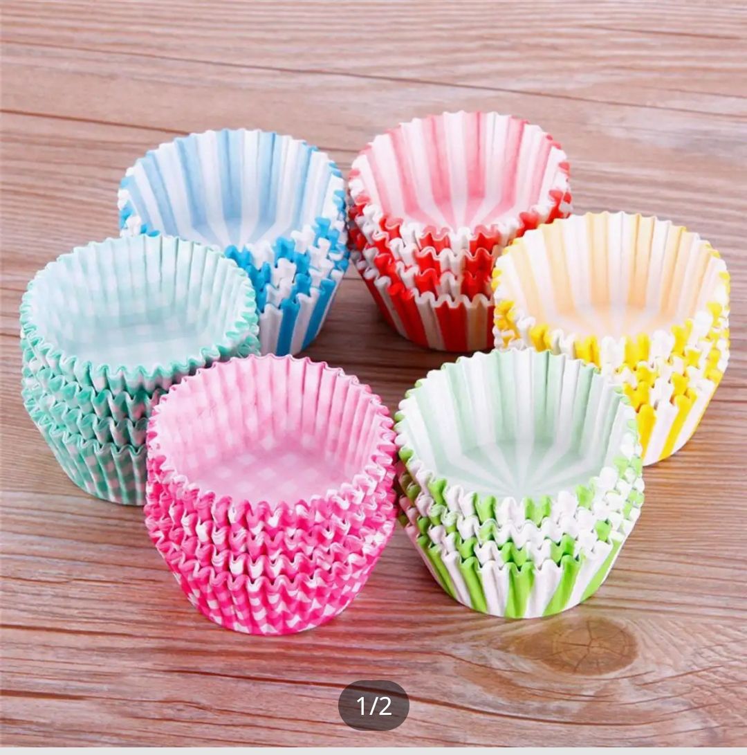 100Pcs Cupcake Liner Baking Cup Cupcake Paper Muffin Cases Cake Box Cup Party Tray Decor Cake - Oshi.pk - Buy & Sell Online