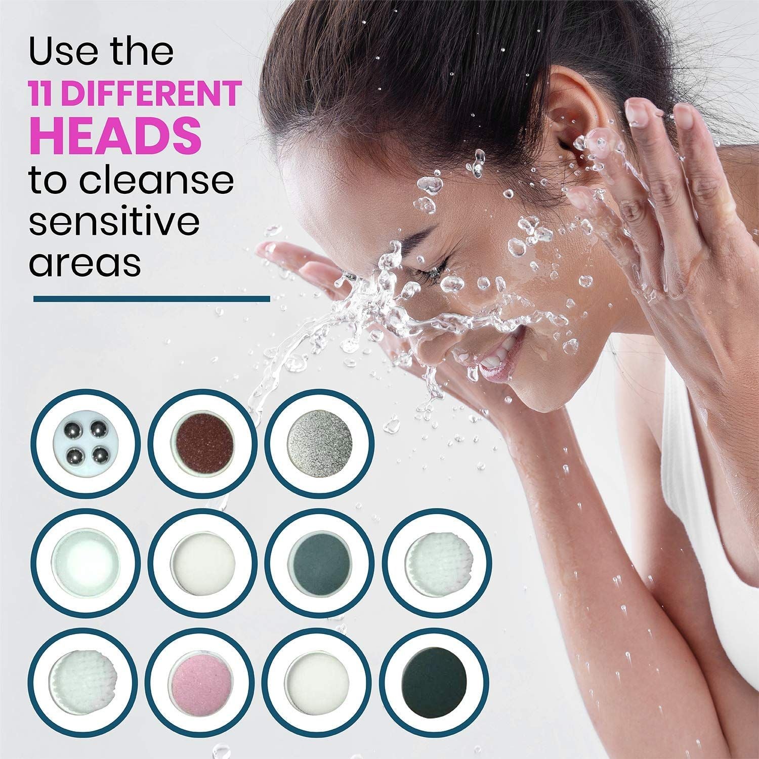 11 in 1 Face Massage Beauty Device Machine Facial Massager and Body Exfoliating Scrub Face Massager Machine Facial Machine Face Hand Foot - Oshi.pk - Buy & Sell Online