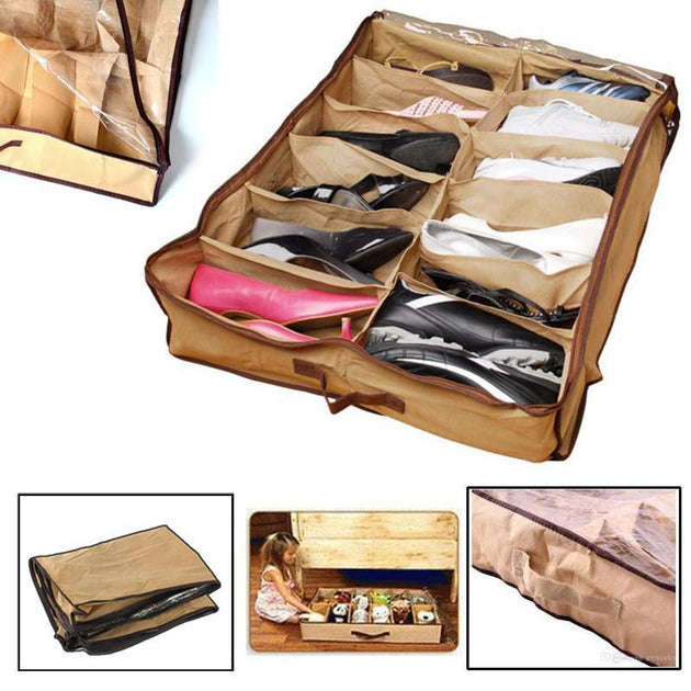 12 grid transparent storage shoe box 12 grid dust-proof and moisture-proof shoe box - Oshi.pk - Buy & Sell Online