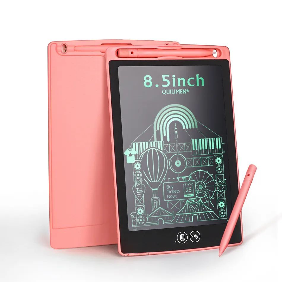 12 Inch Single Color Writing Board Drawing Tablet LCD Writing Tablet Digital Graphics Tablet Educational Toys For Kids-Multicolor Writing - Oshi.pk - Buy & Sell Online