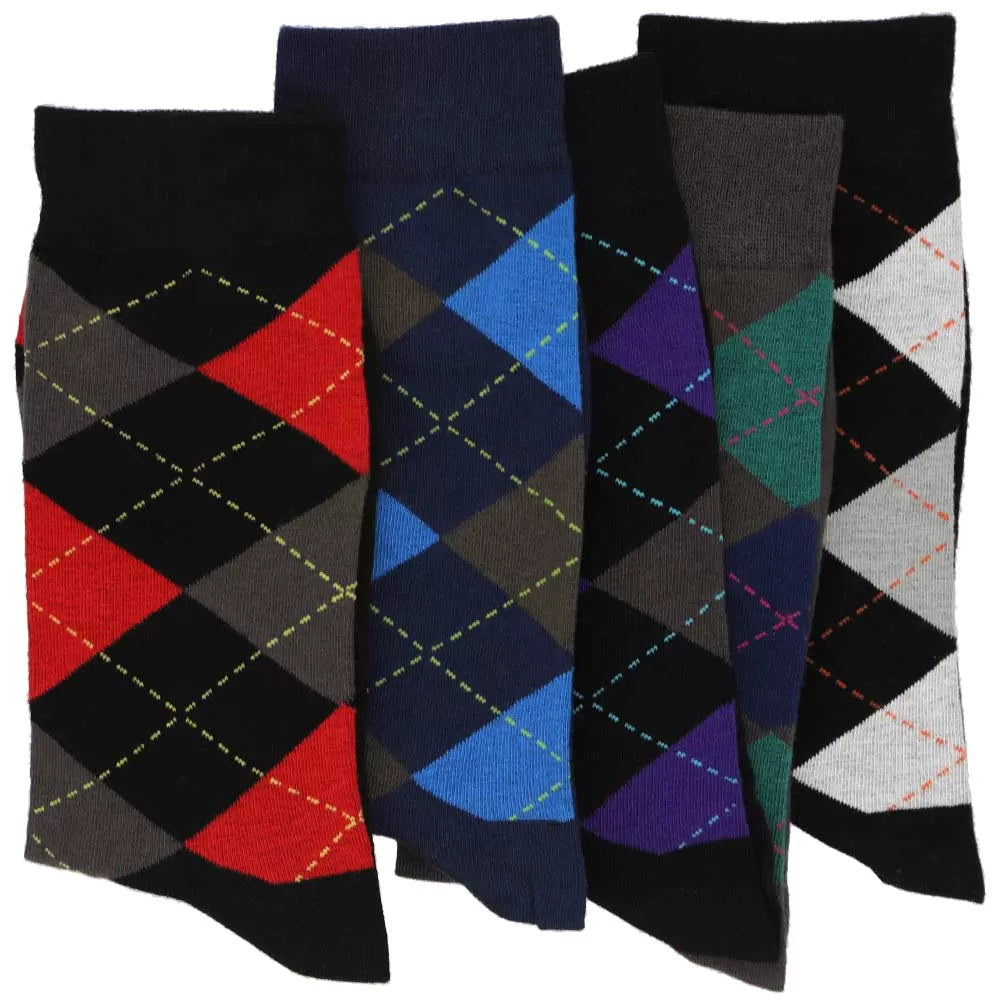 12 Pairs Pack – Cotton Stretchy Dress Socks for Men/Boys