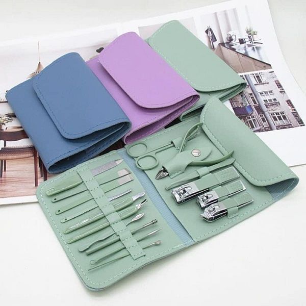 16 pcs Scissors Nail Clippers Set Dead Skin Pliers Pedicure Nail Groove - Oshi.pk - Buy & Sell Online