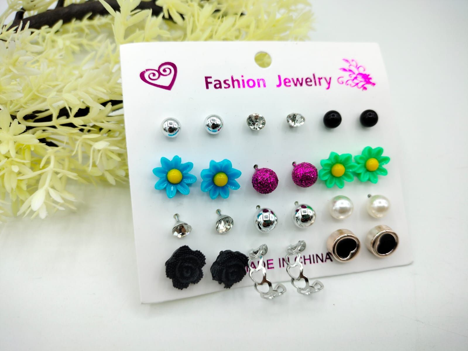 Pack Of 12 - Earrings Tops Fashion Women trendy stylish girls Earring - Oshi.pk - Buy & Sell Online