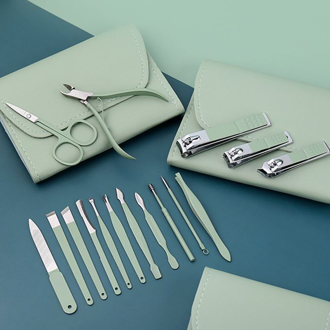 16pcs Nail Cutter Set Stainless Steel Nail Clippers Set With Folding Bag Manicure Cutter Kits Scissors Beauty Tool - Oshi.pk - Buy & Sell Online