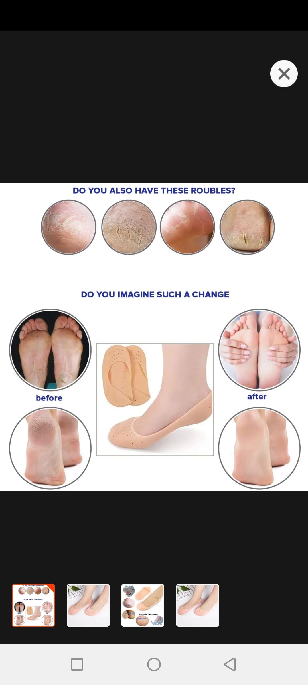 1Pair (2Pcs ) Silicone Feet Care Boat socks Moisturizing Gel Heel Socks with Pain Relief Crack Hole Cracked Foot Skin Care Protectors Foot Care Tool - Oshi.pk - Buy & Sell Online