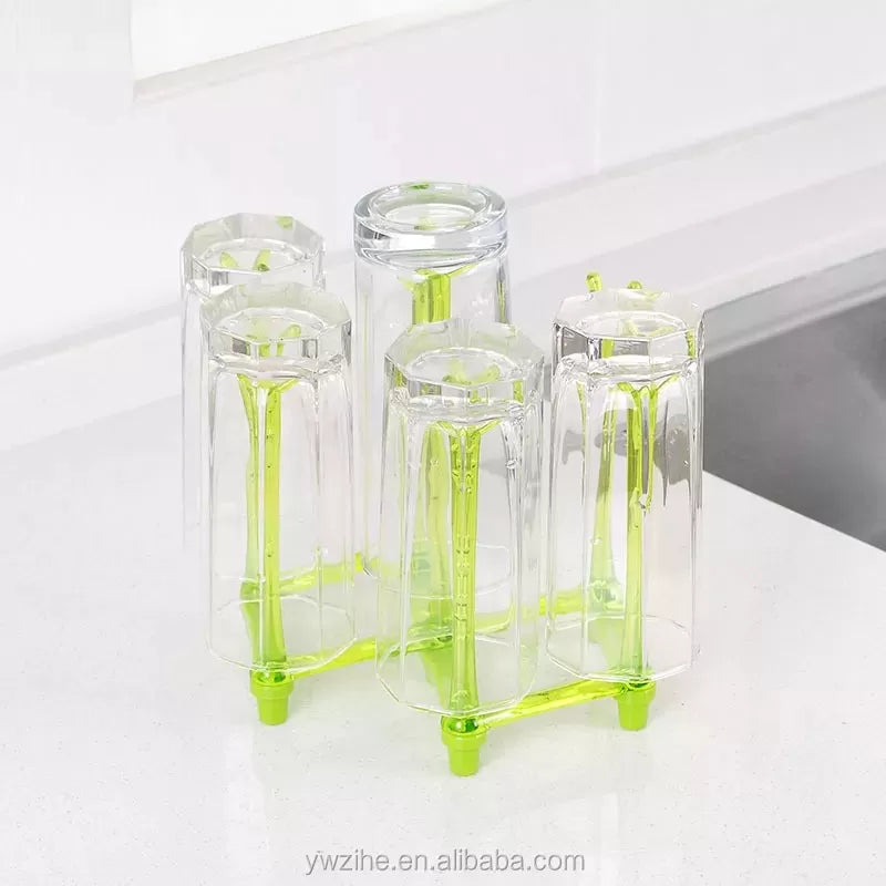 1Pcs Foldable Plastic Simple Durable Water Mug Drainer Kitchen Organizer - Oshi.pk - Buy & Sell Online
