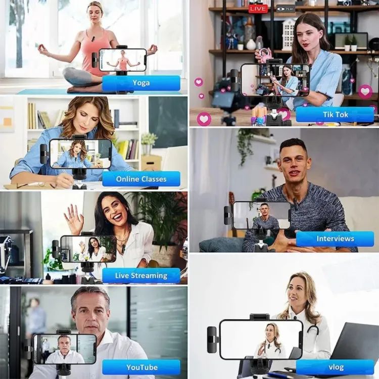 K8 Wireless Mic For Type C And Iphone With Connector - Long Range Portable Microphone - Plug and Play - Professional Podcast Lavalier Mic - Best For A - Oshi.pk - Buy & Sell Online