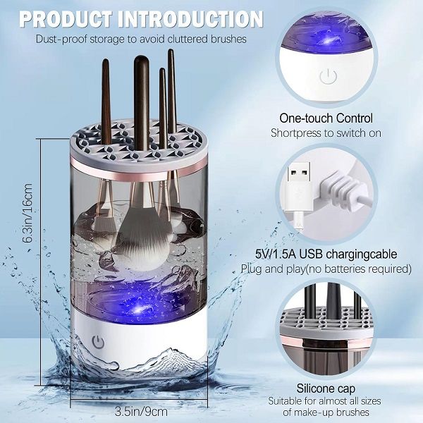 2 in 1 Electric Makeup Brush Cleaner Machine Cosmetic Brushes - Oshi.pk - Buy & Sell Online