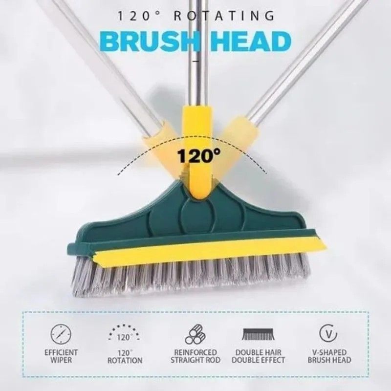 2 In 1 Magic Broom Floor Cleaning Scrub Brush With Wiper - Oshi.pk - Buy & Sell Online
