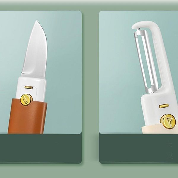 2 in 1 Potato Peeler with Knife Stainless Steel Portable Knife Peeler - Oshi.pk - Buy & Sell Online
