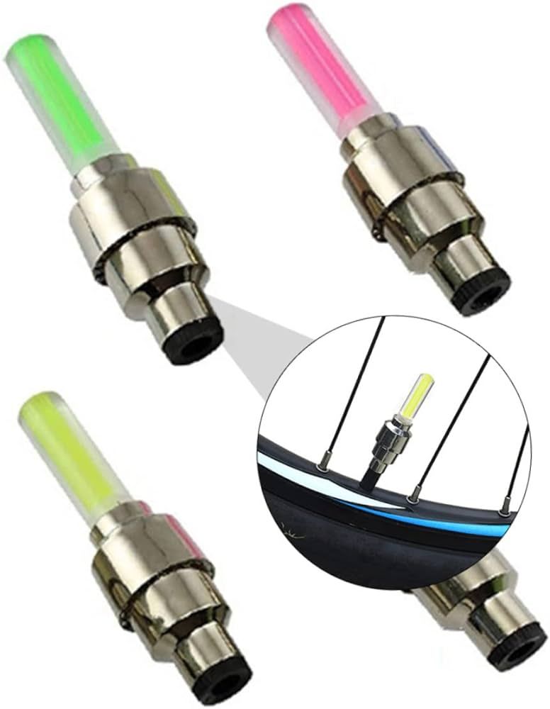 2 PCS of Led Flash Tyre Light (Blue Color) Wheel Valve Cap Light for Car Bicycle and Motorcycle - Oshi.pk - Buy & Sell Online