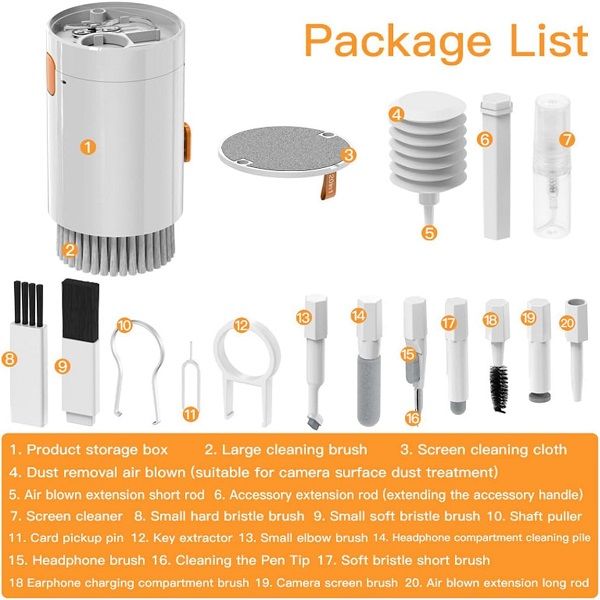 20 in 1 Multi-Functional Portable Electronic Cleaning Kit PC & Mobile Electronic Cleaner - Oshi.pk - Buy & Sell Online