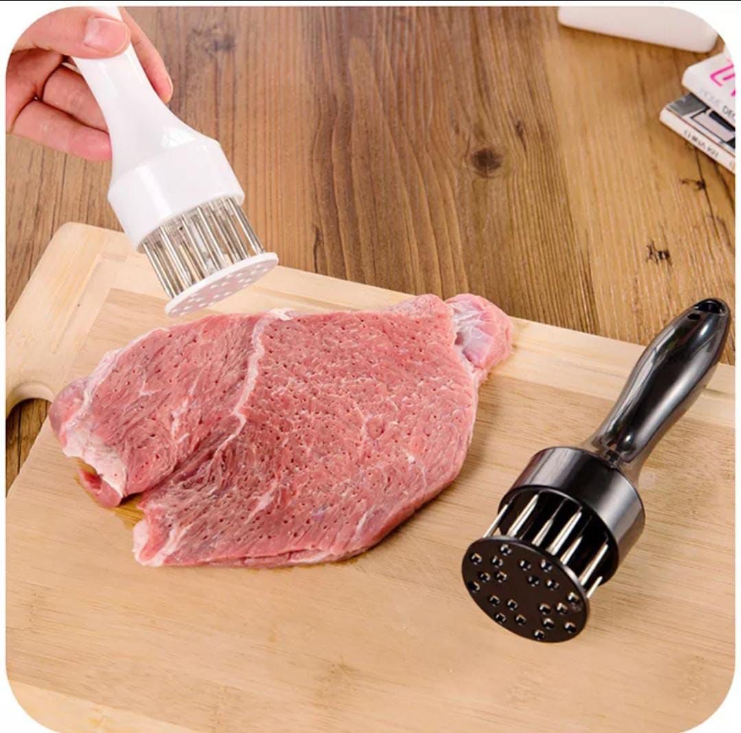 21 Stainless Steel Professional Meat Tenderizer Needle Prong with Comfort Grip Handle, for Steak, Beef, Pork, Chicken, Poultry and Fish - Oshi.pk - Buy & Sell Online