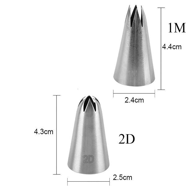 2D & 1M Large Size Rose Flower Cake Decorating Icing Stainless Steel Nozzle - Oshi.pk - Buy & Sell Online