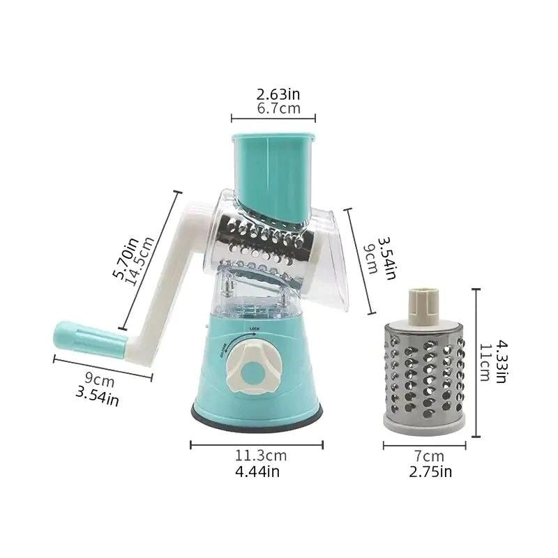 3 In 1 Manual Rotary Vegetable Drum Cutter - Oshi.pk - Buy & Sell Online