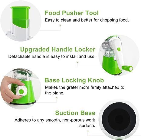 3 In 1 Manual Rotary Vegetable Drum Cutter - Oshi.pk - Buy & Sell Online