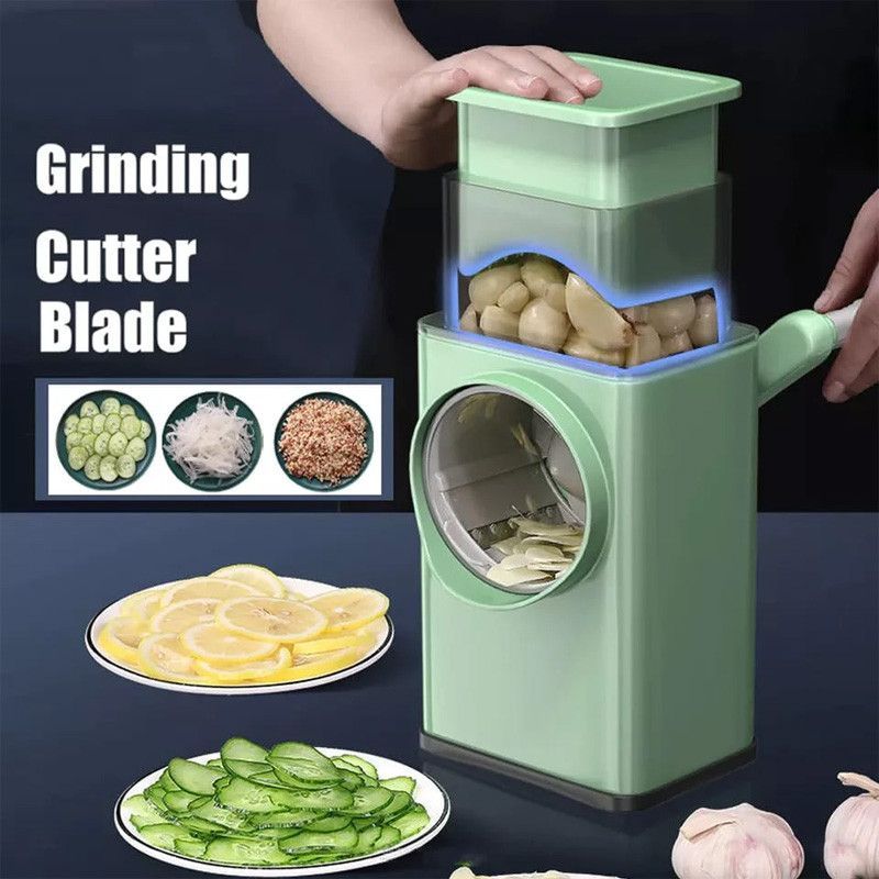 3 In 1 Manual Vegetable Slicer Potato Chopper Rotary Cheese Grater Veggie Chopper Peeler Maker Machine Kitchen Accessories Tools - Oshi.pk - Buy & Sell Online