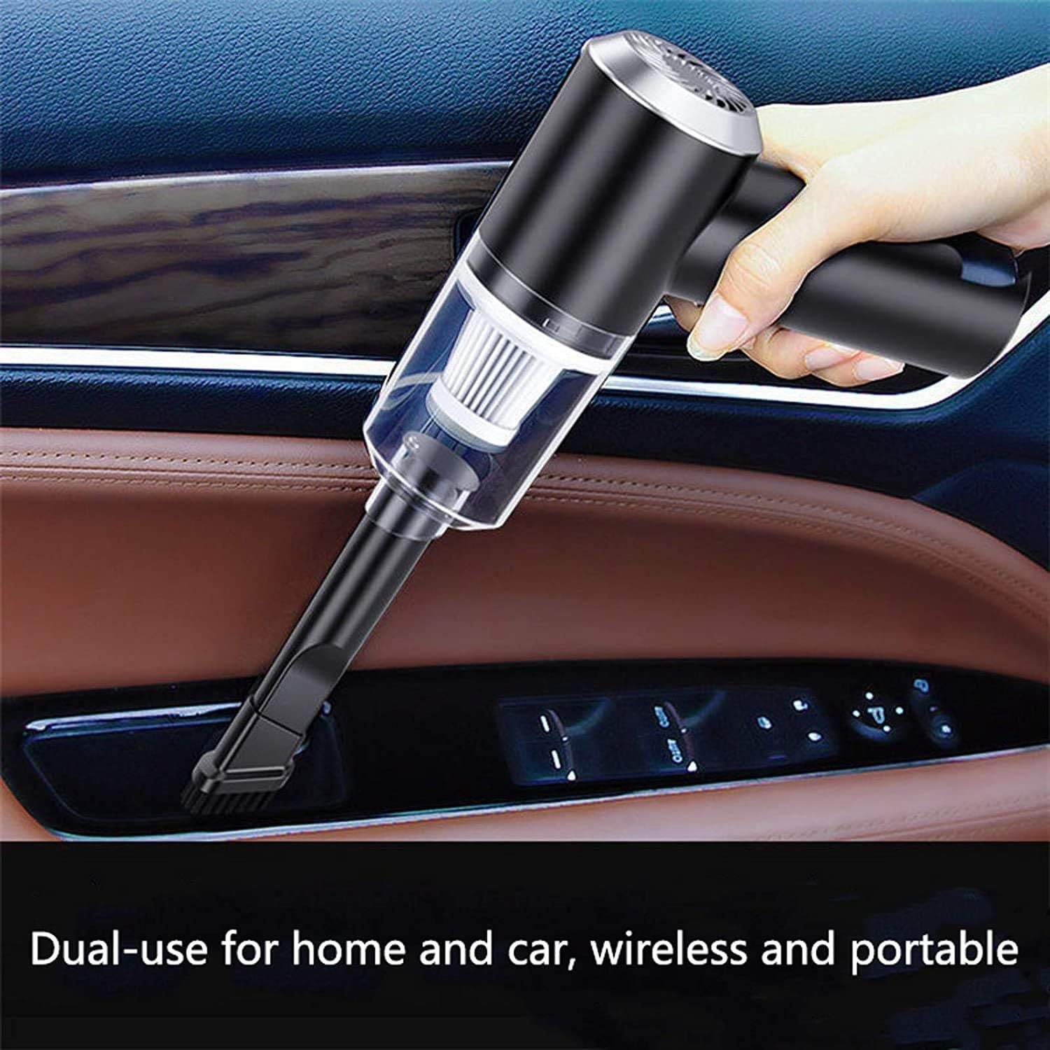 3 in 1 Portable Vacuum Cleaner Duster Blower Air Pump Wireless Handheld Clean Microscopic dust Like Car, Home,Computer, Laptop, Flower, Mirror Vehicle - Oshi.pk - Buy & Sell Online