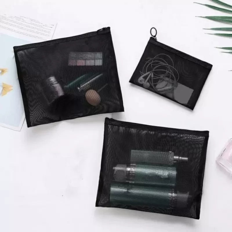 3 Pcs Set Cosmetic Pouch Organizer Storage Jewellery Pouches Makeup Kit Stationary Cosmetic Organizer Costmetic Purse Travel Toiletry Organizer - Oshi.pk - Buy & Sell Online
