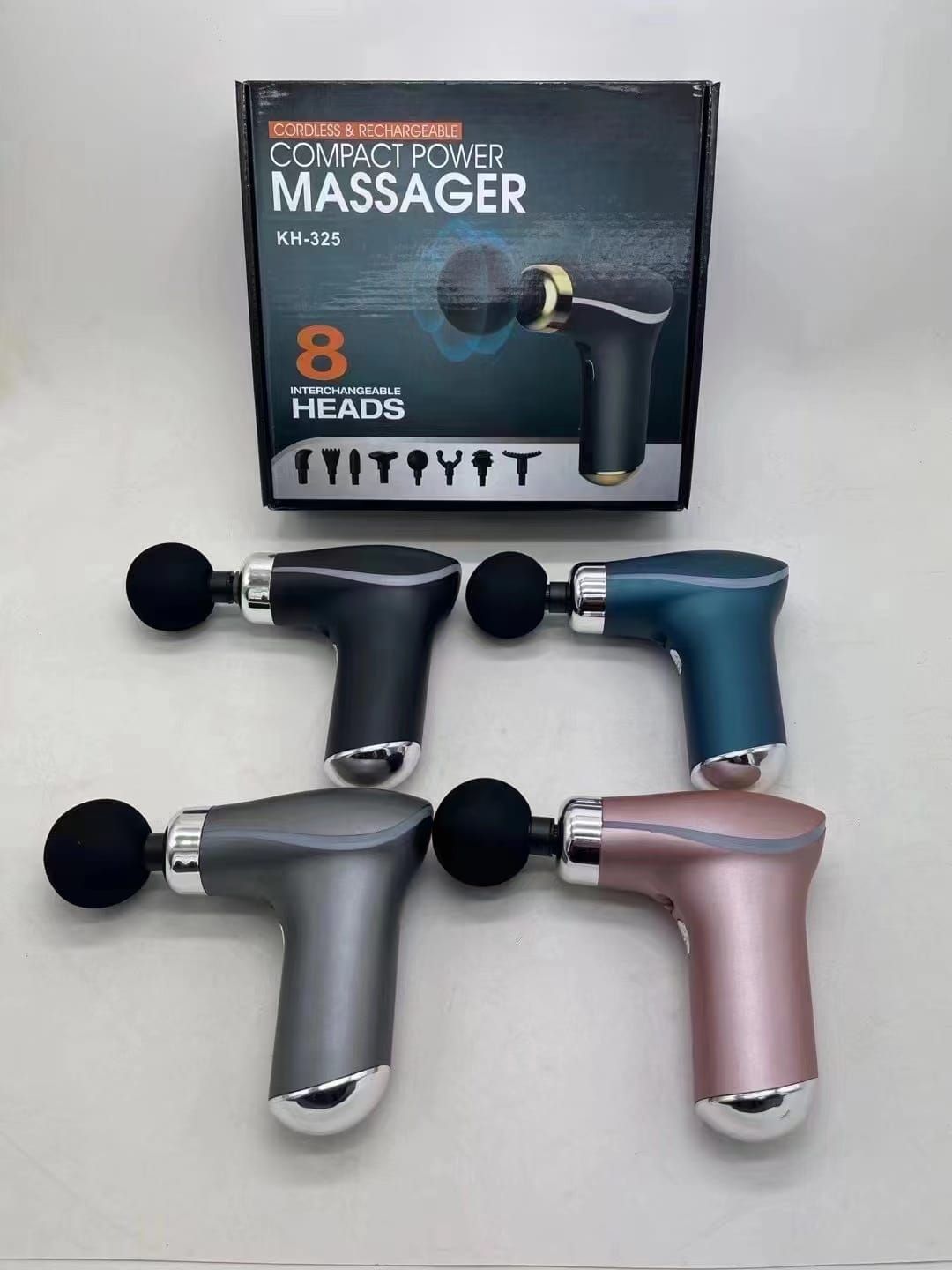 3000 Rpm Rechargeable Fascial Gun 3 Gears Electric Massager With 4 Massage Heads - Oshi.pk - Buy & Sell Online