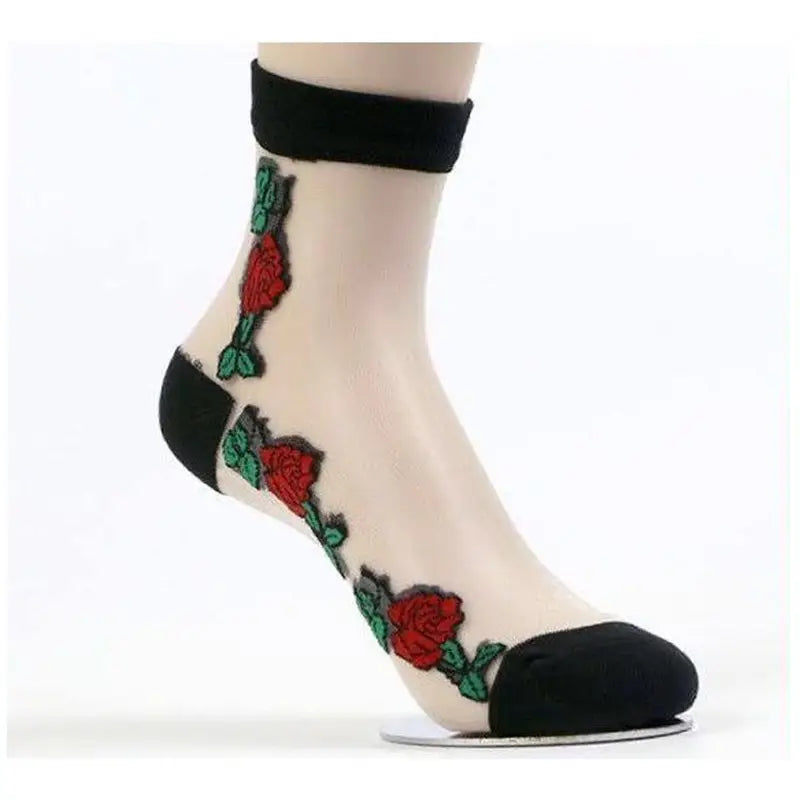 New Flower Design Ultra Thin Breathable Socks (4 Pack) - Oshi.pk - Buy & Sell Online