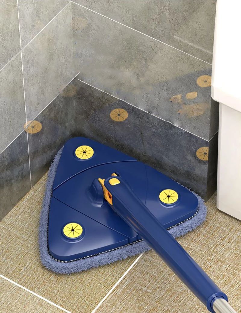 360 Twist Triangle Mop Window Glass For Home Toilet Bathrrom Floor Household Cleaning Ceiling Dusting Manual Mop - Oshi.pk - Buy & Sell Online
