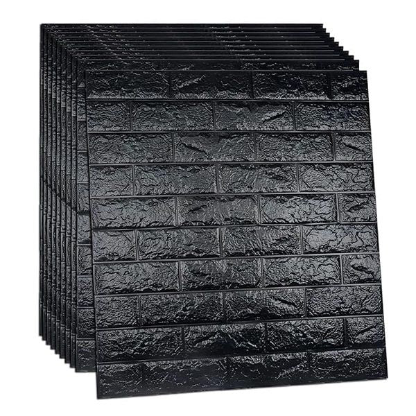 3D Black Brick Foam Sheet Wall Stickers Self Adhesive - Oshi.pk - Buy & Sell Online