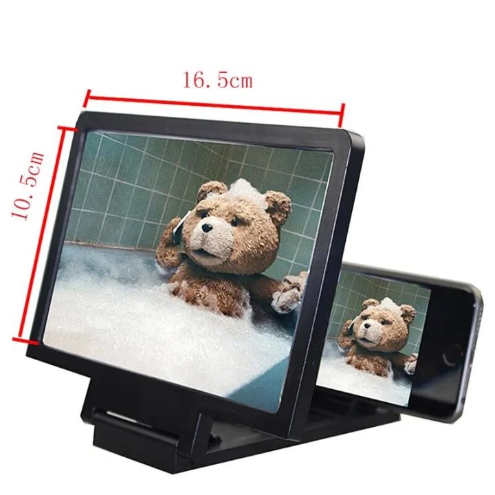 3D Screen Amplifier Mobile Phone Screen Video Magnifier For Cell Phone Smartphone Enlarged Screen Phone Stand Bracket (Color Random) - Oshi.pk - Buy & Sell Online