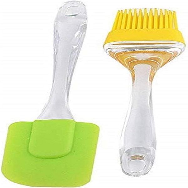3in1 Deal 2 Pcs Spatula Brush Set + Stainless Steel Egg Whisker + 10 Pieces Measuring Cup Spoon Set - Oshi.pk - Buy & Sell Online
