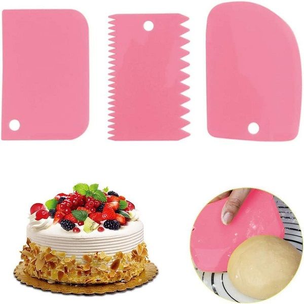 3pcs Dough Cutter Tool & Dough Scraper Plastic - Oshi.pk - Buy & Sell Online