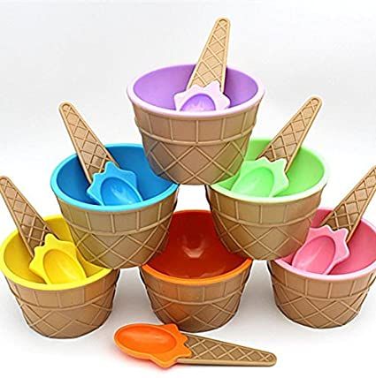4 pcs Ice Cream Plastic Bowl - Oshi.pk - Buy & Sell Online