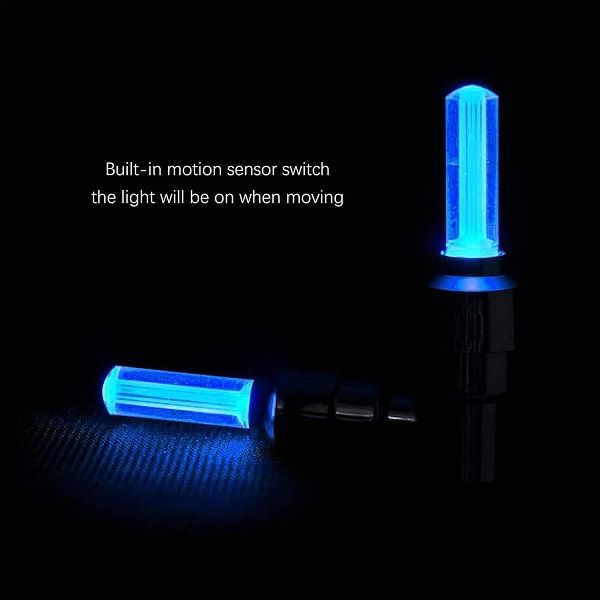 4pcs LED Bike Wheel Lights Valve Stems Caps Car & Bicycle Motorcycle - Oshi.pk - Buy & Sell Online