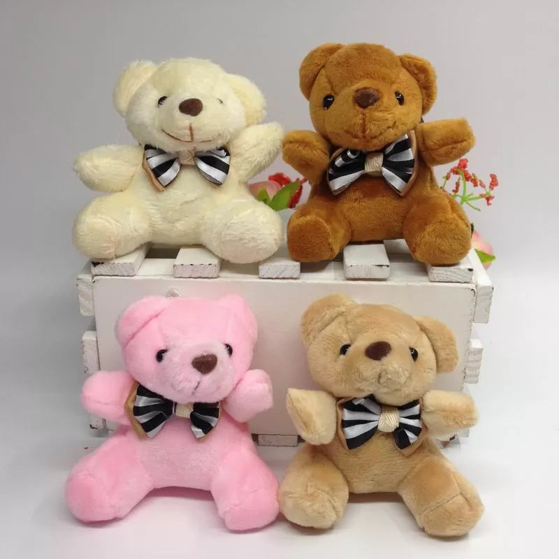 4PCS Mini plush bear stuffed cartoon animal cute key chain pendant soft toy - Oshi.pk - Buy & Sell Online