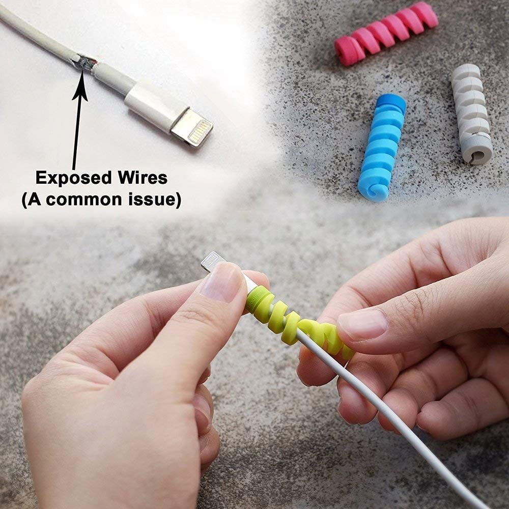 4pcs Spiral Data Cable Protective Cover - Oshi.pk - Buy & Sell Online