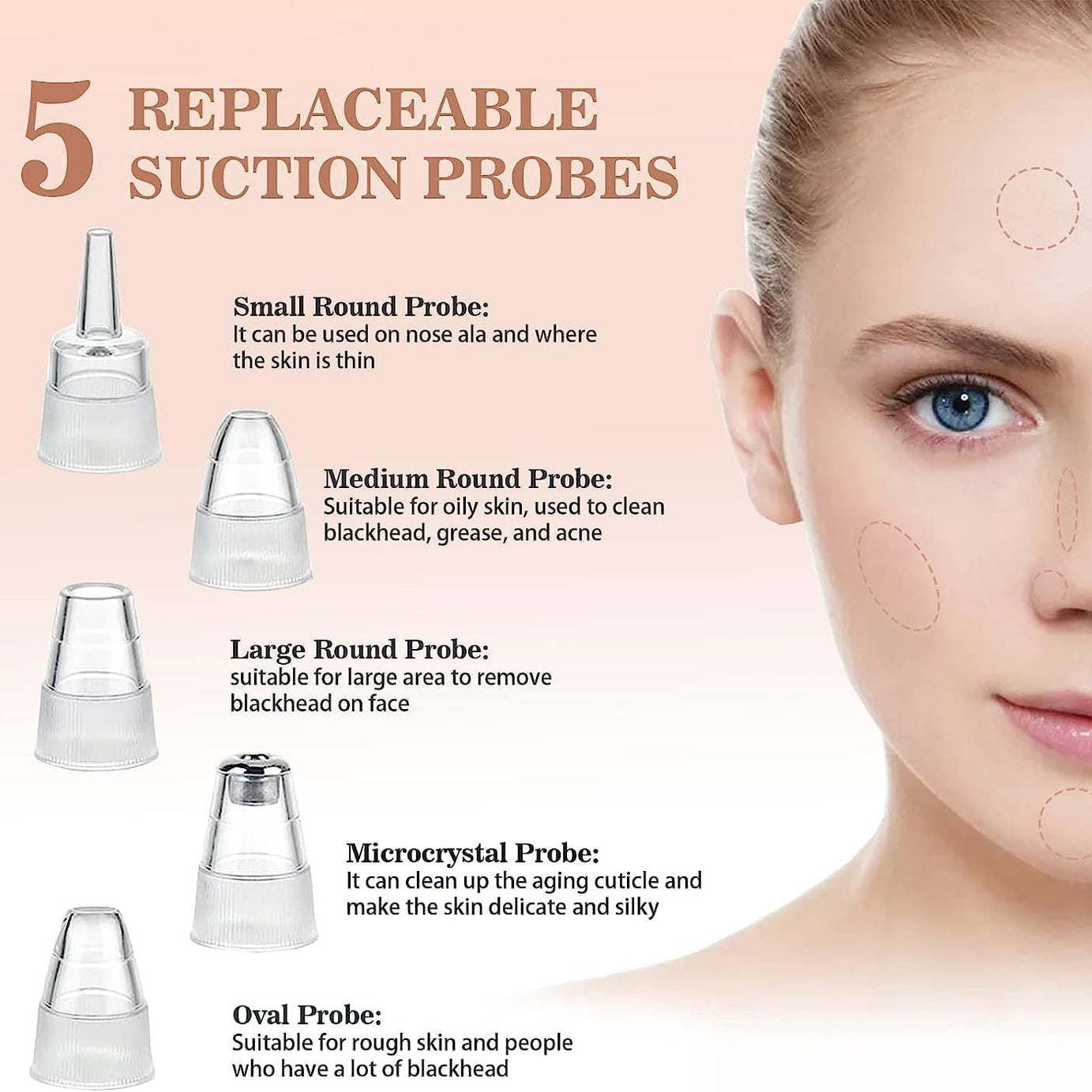 5 in 1 Blackhead Remover machine Pore Vacuum- Electric Facial Pore Cleaner Acne WhiteHead, blackhead vacuum machine , dust remover, dirt remover, Pimp - Oshi.pk - Buy & Sell Online