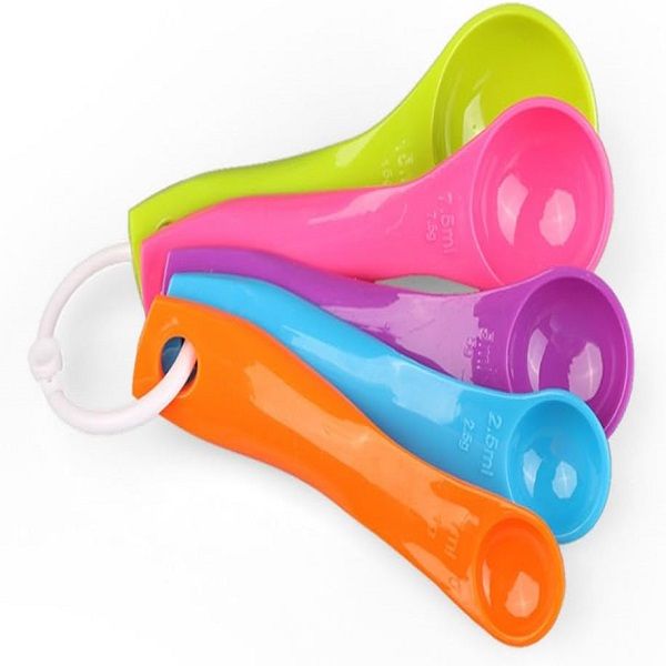 5 in 1 Colorful Plastic Tea Flour Coffee Measuring Spoons - Oshi.pk - Buy & Sell Online