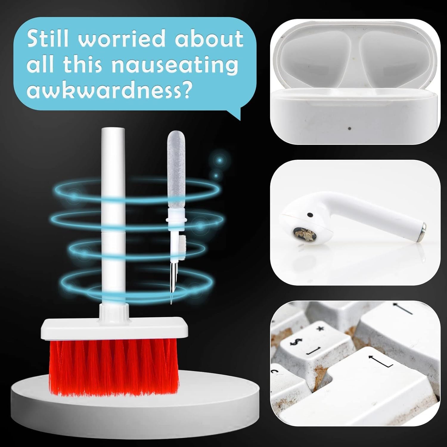 5 in 1 Computer Keyboard Cleaner Brush Kit Earphone Cleaning Pen For Headset Keyboard Cleaning Tools Cleaner Key Puller Kit Portable Multifunctional C - Oshi.pk - Buy & Sell Online