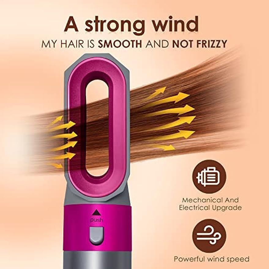 5 in 1 Hair Styler, Blow Dryer Brush, Hair Dryer Brush Negative Ionic Electric, Hair Wrap Hair Styler Detachable Brush Heads Comb for Straightening - Oshi.pk - Buy & Sell Online