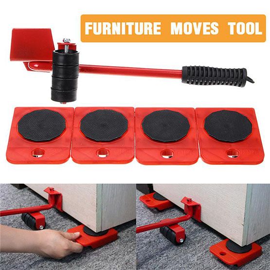 5 in 1 Heavy Furniture Move Tool Transport Lifter Shifter Moving Kit Slider Remover Rolling Wheel Corner Mover Set For Moving House Cabinet Sofa Bed - Oshi.pk - Buy & Sell Online