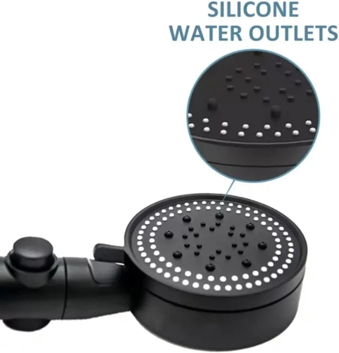 5 Modes Adjustable Shower Head High Pressure Water Saving Shower One-Key Stop Water Massage Shower Head For Bathroom Accessories - Oshi.pk - Buy & Sell Online