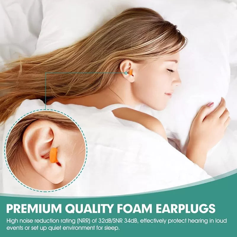 5 Pairs Foam Ear Plug Relax Sleep Ear Plug Reusable Anti Noise Reduction Soft Earplugs For Sleeping Ear Protection For Airplane Travel Work & Sleep - Oshi.pk - Buy & Sell Online