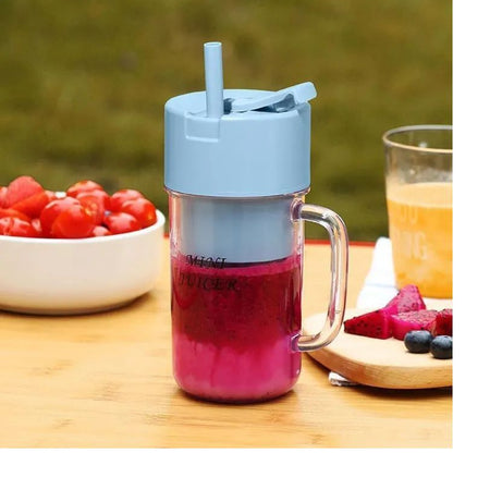 500ml Portable Juicer With Straw USB Electric Stainless Steel Fruit Juicer Cup Extractor Blender Juice Maker Machine For Kitchen - Oshi.pk - Buy & Sell Online