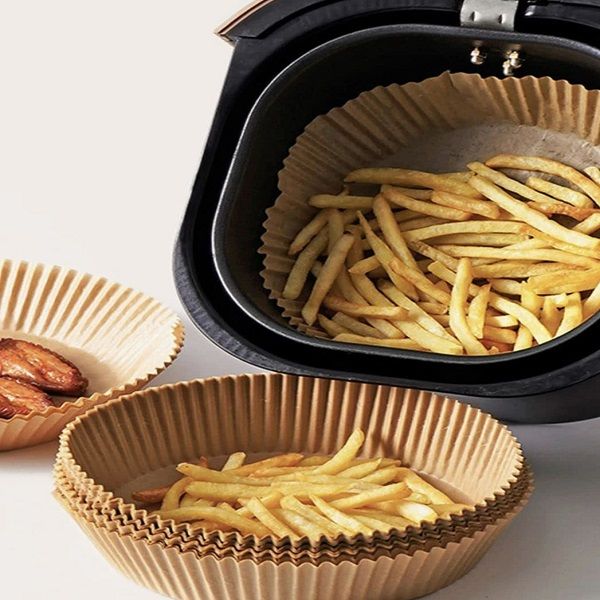 50pcs Air Fryer Paper Liners Baking Parchment Disposable Round - Oshi.pk - Buy & Sell Online