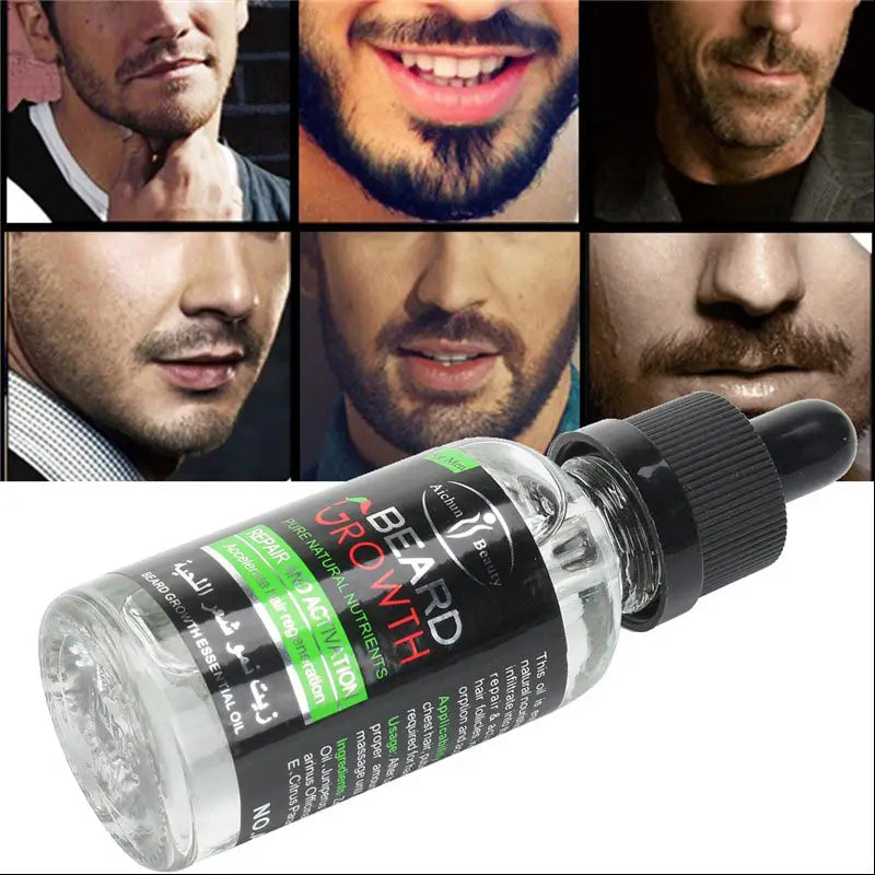 Hair & Beard Growth Essential Oil Enhance Facial Whiskers Nutrition Moustache (Pack of 2) - Oshi.pk - Buy & Sell Online