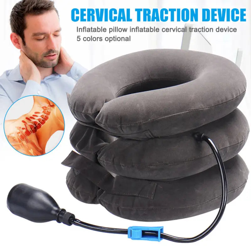 Cervical Neck Traction Device, Inflatable Cervical Pillow with Collar Adjustable - Oshi.pk - Buy & Sell Online