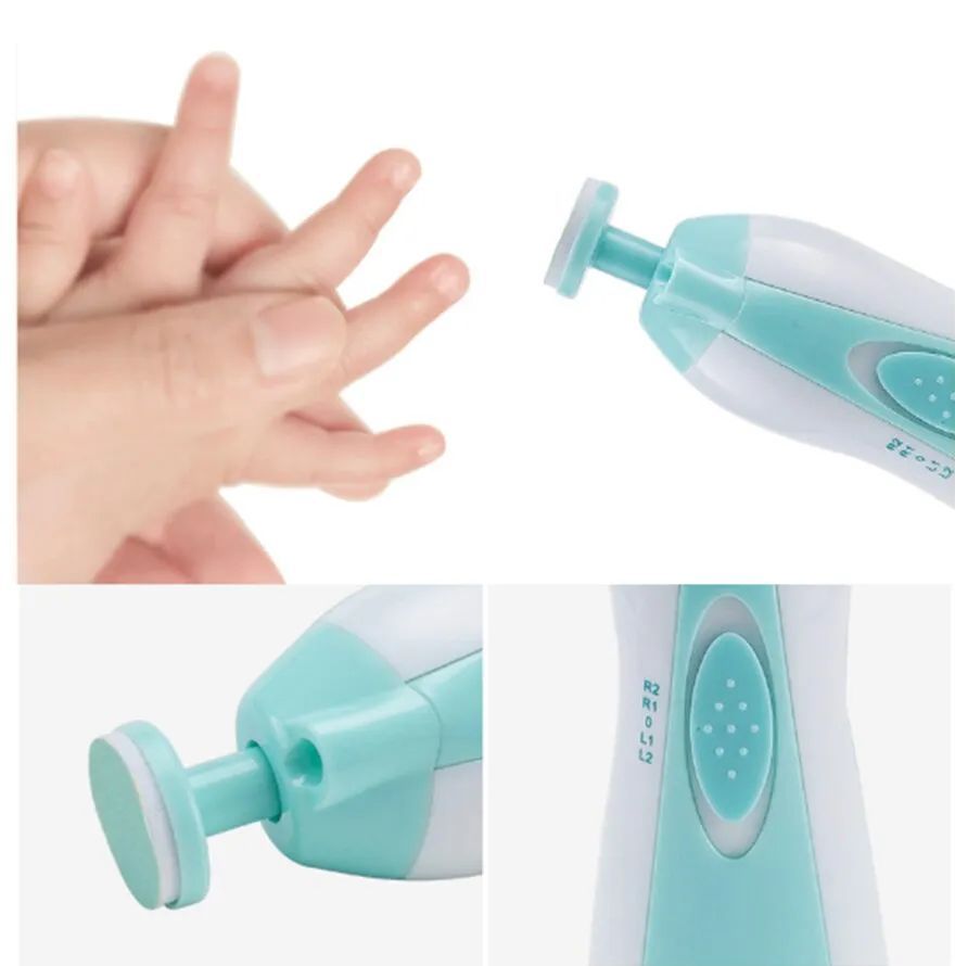 6 In 1 Electric Nail Grinder, Electric Baby Nail Trimmer CHILDREN'S Scissors, Baby Nail Care, Nail Trimmer Manicure,Blue/Pink - Oshi.pk - Buy & Sell Online